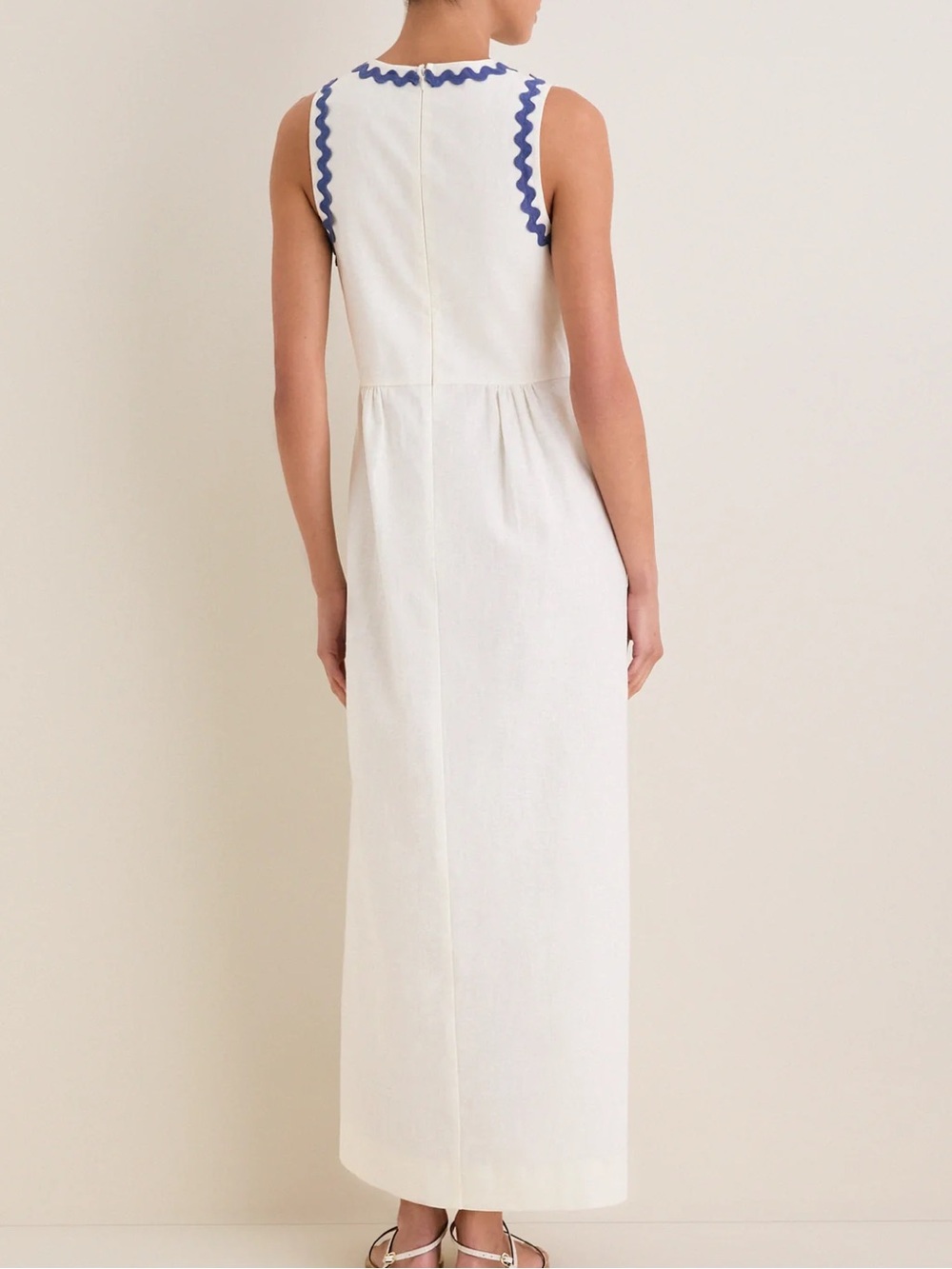 Tuckernuck Ivory Ric Rac Tie Brocks Dress - Picture 2 of 6